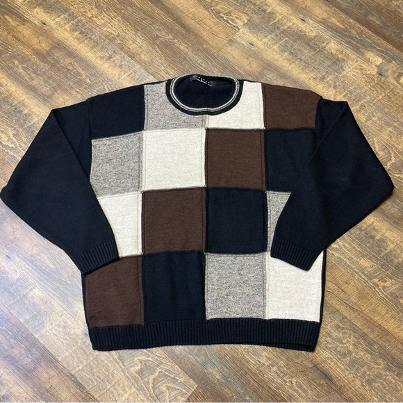 Vintage 90s Protege Sweater Men XXL 2XL Wool Alpaca Blend Cosby Grandpacore USA - Picture 1 of 10